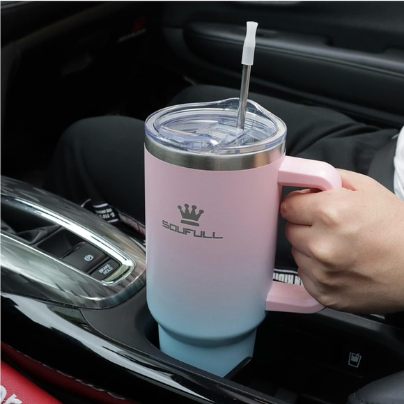 Soufull Tumbler pink and blue 40oz - Picture 6 of 6